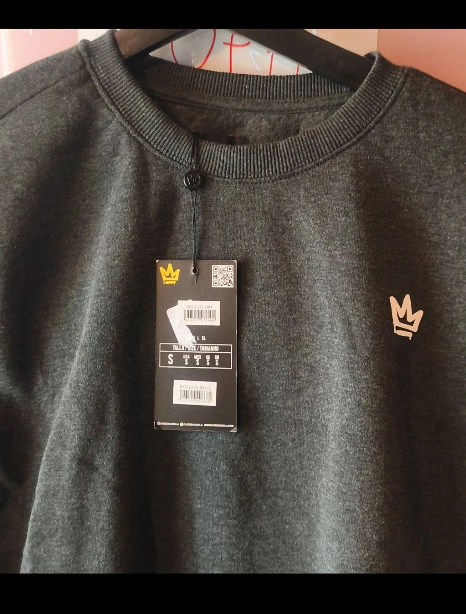 Chessking Grey S Sweatshirt | Pull Homme New/Neuf/New – photo 8